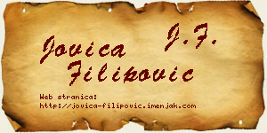 Jovica Filipović vizit kartica